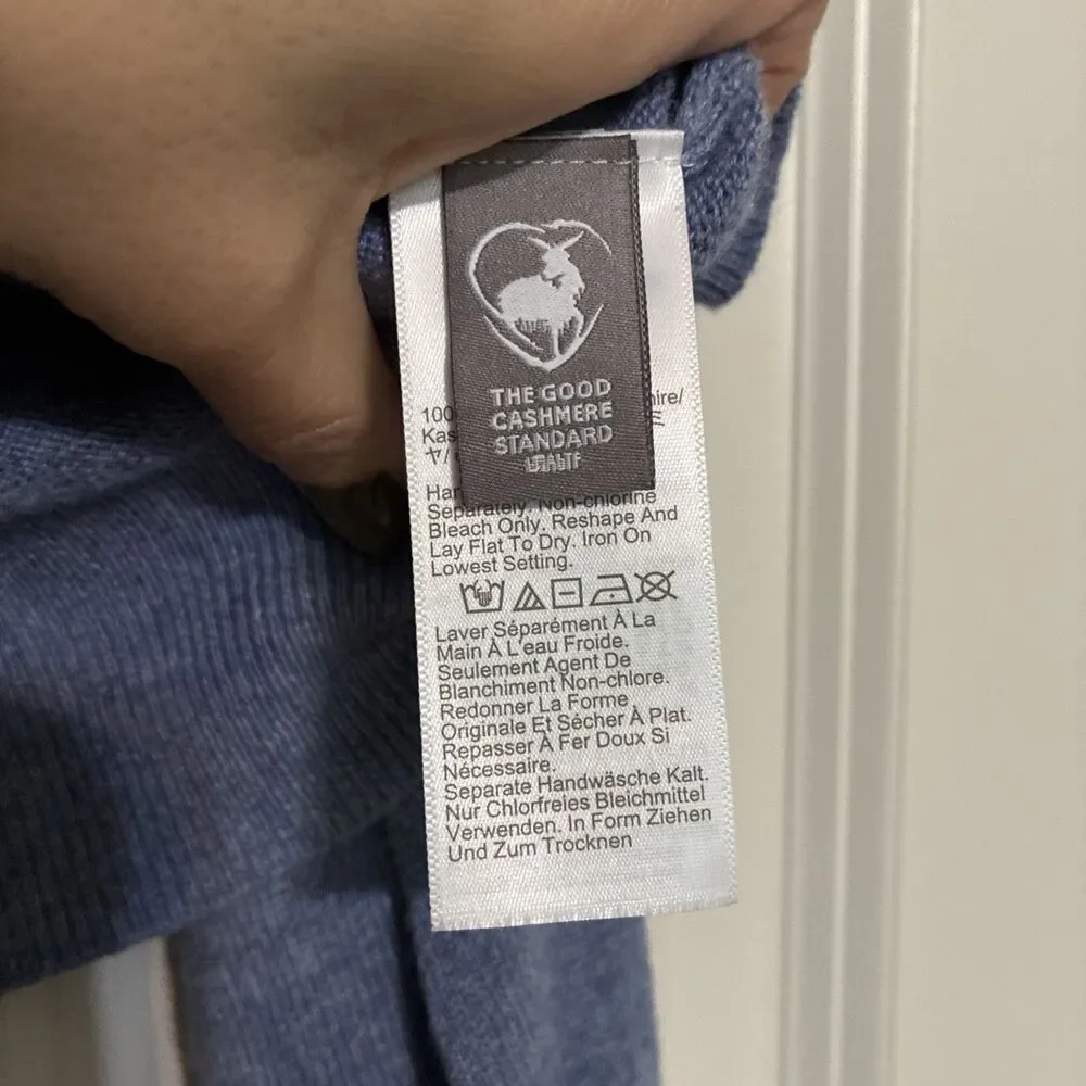 J. Crew Cashmere Blue V Neck Sweater